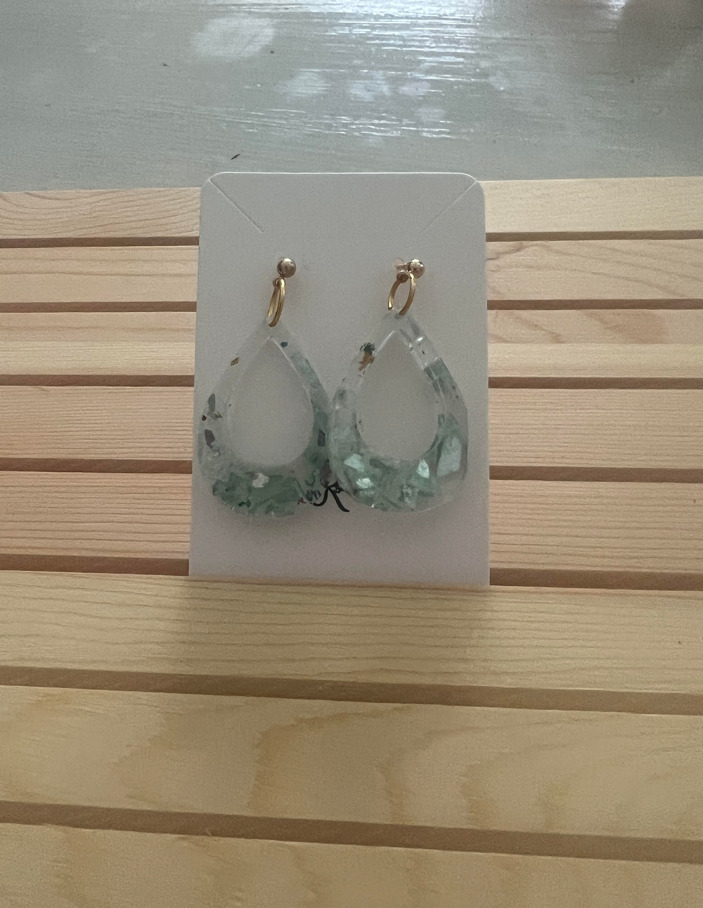 blue glass earrings