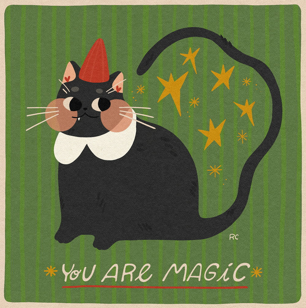 Magic Cat (framed)