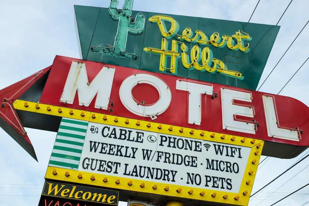 Desert Hills Motel Sign