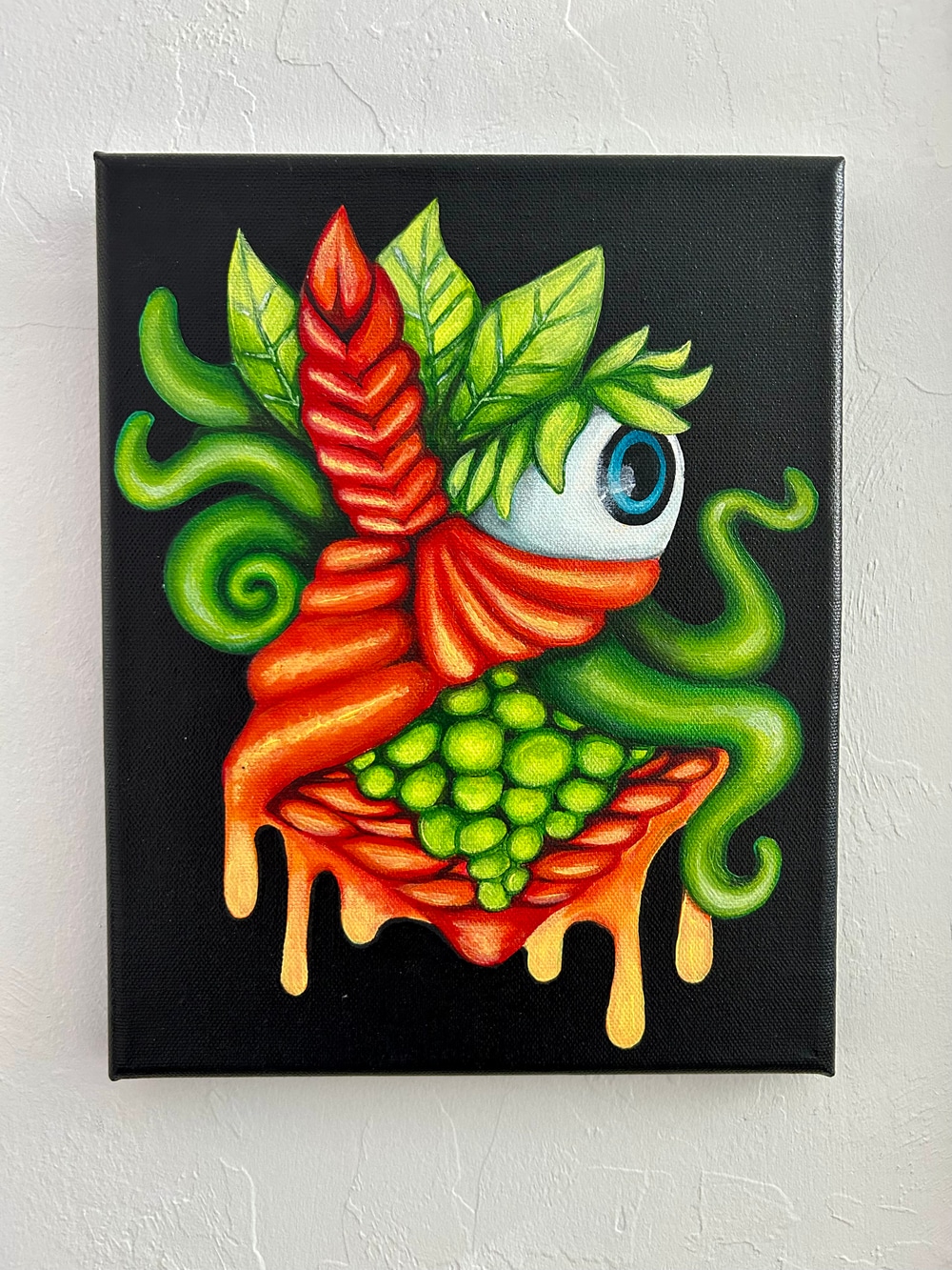 Orange and Green Eyeball Monster